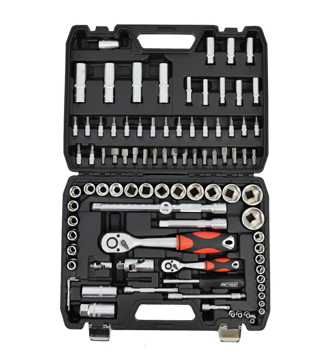 AWTOOLS Zestaw Kluczy 1/2'/1/4' 94 elementy AW39094 Black Line