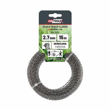 awtools żyłka tnąca classic 2,7x15m/skręcana - AWTOOLS