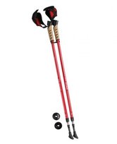 Axer, Kije do nordic walking regulowane, czerwony, 84-140 cm Axer Sport