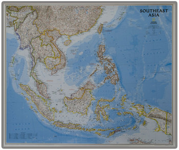 Azja Południowo-Wschodnia Classic mapa ścienna polityczna do wpinania - pinboard, 1:6 497 000, National Geographic - National geographic