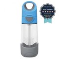 B.Box, Bidon tritanowy ze słomką, Blue Slate, 450 ml - B.Box