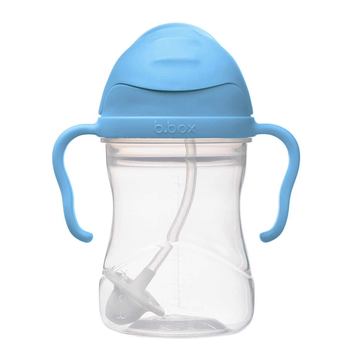 B.Box, Bidon ze słomką, Borówkowy, 240 ml-Zdjęcie-0