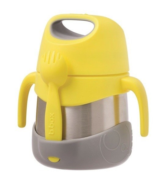 B.Box, Termos na jedzenie, Lemon Sherbet, żółty, 335ml-Zdjęcie-0