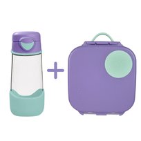 B.Box, Zestaw lunchboks i butelka tritanowa 450 ml, Lilac Pop