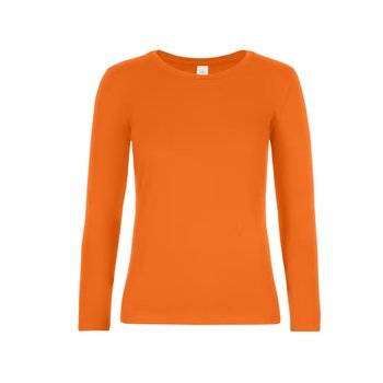 B&C Damska Koszulka Z Długim Rękawem #E190 (XL 8,5-9 / Pomarańczowy) - B&C