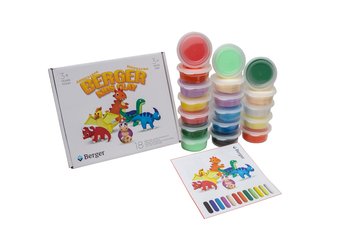 B-Clay Masa Plastyczna Dinozaury 18 Pojemniczk 500 G - Inna marka