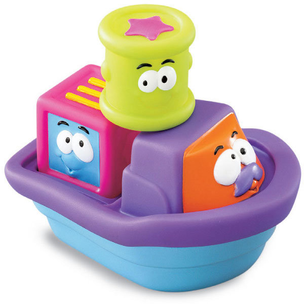 Фото - Іграшка для ванної B kids B-Kids, Wesoła łódka z klockami, zabawka do kąpieli 