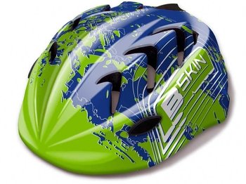 B-Skin, Kask rowerowy, Kiddy Pro, zielono-niebieski, rozmiar S - Vivo