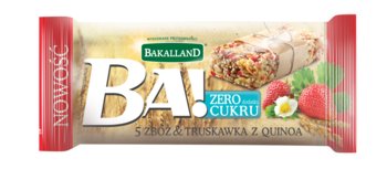 Ba! Bakalland baton 5 zbóż truskawka & quinoa 30g - Bakalland