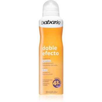 Babaria Deodorant Double Effect antyperspirant w sprayu na spowolnienie odrastania włosków 200 ml - Babaria