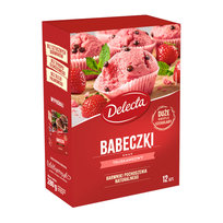 Babeczki truskawkowe DELECTA z kroplami czekolady 280 g Delecta