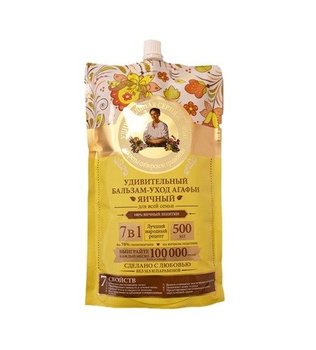 Babuszka Agafia, Bania Agafii, jajeczna odżywka do włosów, 500 ml - Babuszka Agafia