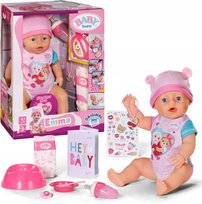 Baby Born LALKA EMMA 43cm 10 Funkcji AKCESORIA Interaktywny Bobas 834800 Baby Born