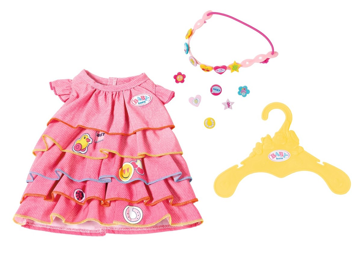 Baby Born, sukienka dla lalki z przypinkami