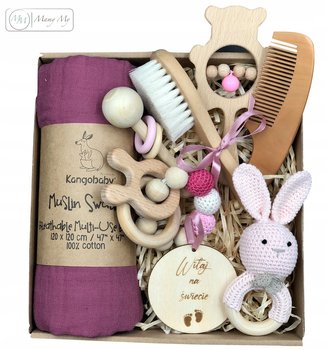 Baby box różowy dla dziewczynki eko prezent gryzak - Inna marka