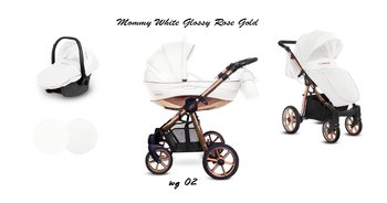 BabyActive, Mommy Glossy, Wózek wielofunkcyjny, White Rose/Gold, 3w1 - BabyActive