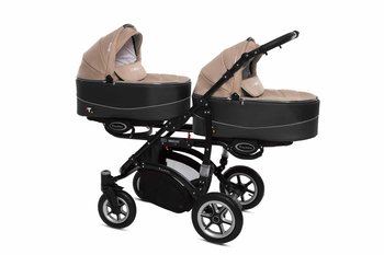 BabyActive, Twinni Premium, Wózek bliźniaczy, Beige, 3w1 - BabyActive