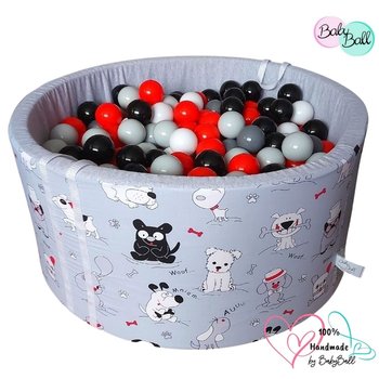 BabyBall, suchy basen okrągły 90x40 cm z kulkami, 300 szt, DogLand - BabyBall