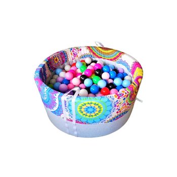 BabyBall, suchy basen okrągły, 90x40 cm z kulkami 300 szt Kalejdoskop - BabyBall