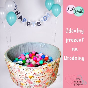 BabyBall, suchy basen okrągły 90x40 cm z kulkami 450 szt Baletnice - BabyBall