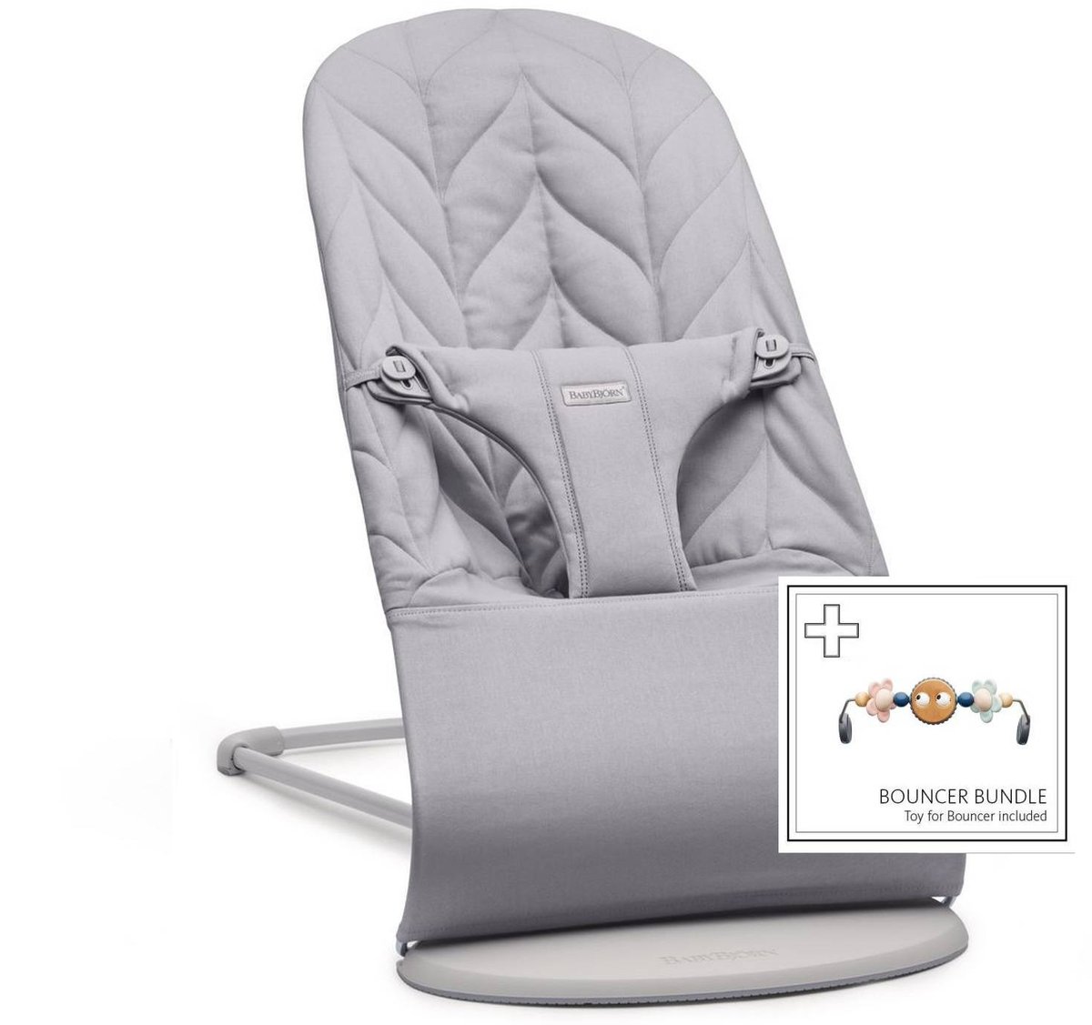 BabyBjorn, leżaczek, Bliss Cotton, Petal Quilt + zabawka Balance Googly