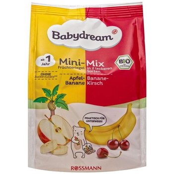 Babydream, Bio, batoniki banan jabłko wiśnia, 100 g - Babydream