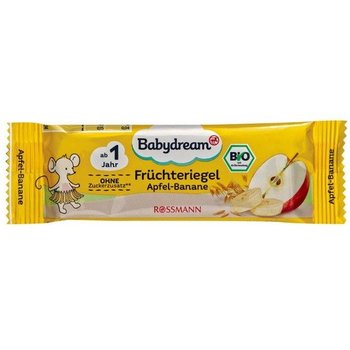 Babydream, Bio, batoniki owsiany z jabłkami i bananami, 25 g - Babydream