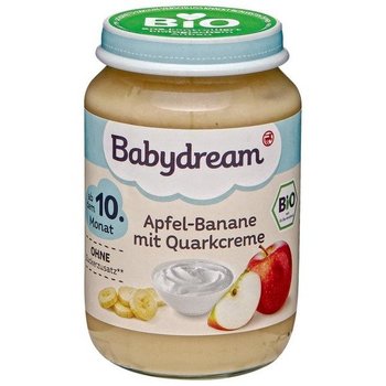 Babydream, Bio, kremowy serek z jabłkami i bananami, 190 g - Babydream