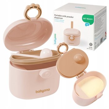 BABYONO PRZENOŚNY POJEMNIK NA MLEKO W PROSZKU Z ŁYŻECZKĄ UCHWYTEM 240 ML - BabyOno