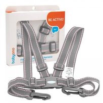 BabyOno Szelki do nauki chodzenia szaro-różowe, 1 sztuka