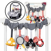 Babyono Zabawka Edukacyjna Zawieszka Do Wózka I Fotelika Cheese & Skip 0m+ BabyOno