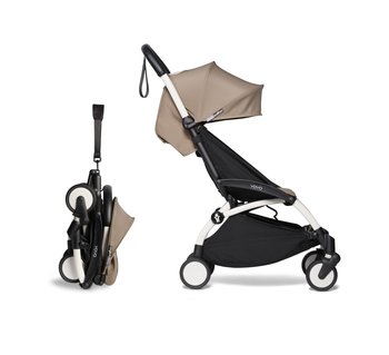 Babyzen, YOYO², Zestaw kolorystyczny, spacerowy, 6m+, Biała rama/tapicerka Taupe - Babyzen
