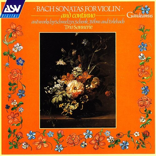 Bach Sonatas for Violin and Continuo; and works by Schmelzer, Schenk