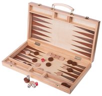 Backgammon z drewna 447 - Intarsja - Kufer z raczką SQUARE