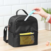 Badabulle Torba termiczna Pick & Go, z wieloma kieszeniami, czarna