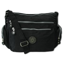 Bag Street Czarna Nylonowa Sportowa Damska Torba Otj200S Bag Street