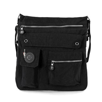 Bag Street nylonowa torba damska torba na ramię czarna 31x10x33 OTJ206S - Bag Street