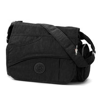 Bag Street nylonowa torba damska torba na ramię czarna 32x13x20 OTJ214S Bag Street