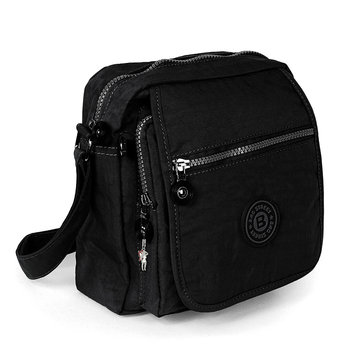 Bag Street nylonowa torba damska torebka na ramię czarna 20x22x10 OTJ218S - Bag Street