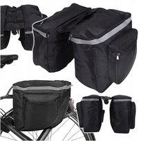 BAGAŻ ROWEROWY SAKWA TYLNA KUFER DUŻY 37x30x26 CZARNA