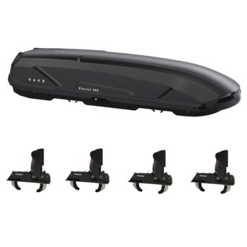 Bagażnik Box Boks Dachowy Hakr Eternal 600 Czarny 75 Kg - HAKR