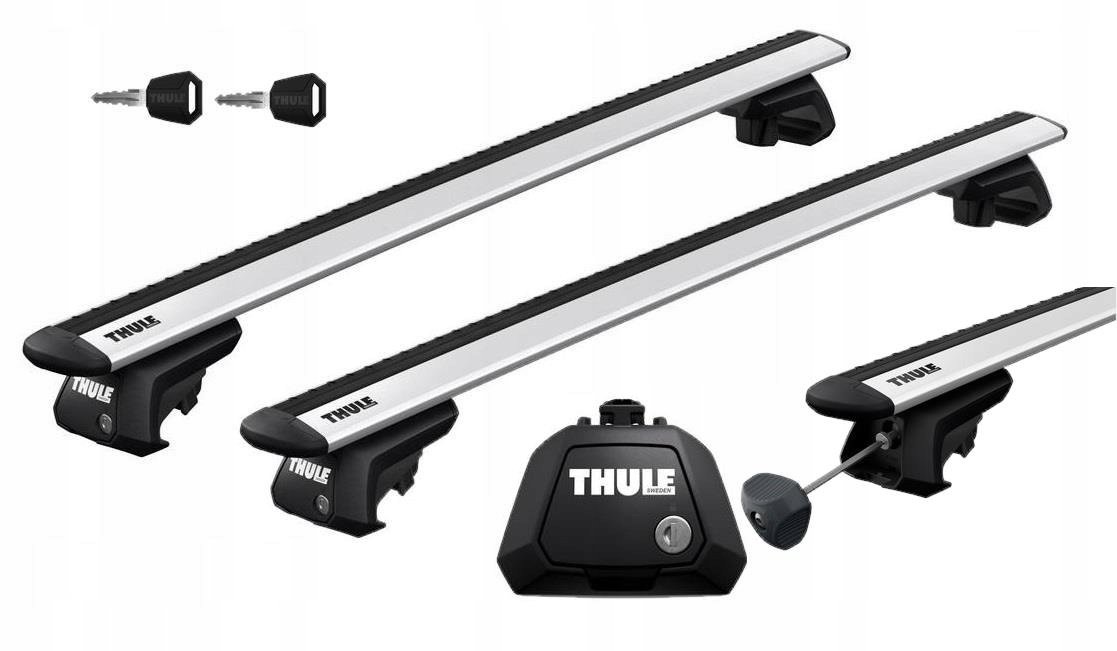 Baga nik dachowy Thule Evo 7104 stopy belki srebrne Thule 127cm