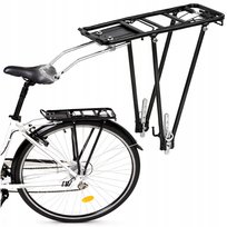 BAGAŻNIK ROWEROWY ALUMINIOWY MOCNY NA ROWER TYLNY WZMOCNIONY DO SZTYCY Gearox