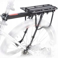 BAGAŻNIK ROWEROWY TYLNY ALUMINIUM SZYBKOZAMYKACZ ODBLASK UNIWERSALNY 50KG Inna marka