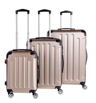 Bagia, Komplet walizek, Berlin, szampański 3szt. 102l, 64l, 32l - Bagia