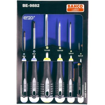 BAHCO 6-częściowy zestaw ergonomicznych wkrętaków, BE-9882  - BAHCO