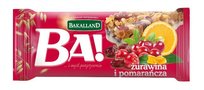 BAKALLAND BA! Baton zbożowy żurawina i pomarańcza 40g Bakalland