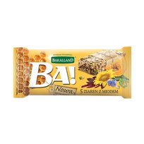 Bakalland, baton zbożowy 5 ziaren z miodem BA!, 40g Bakalland