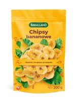 Bakalland Chipsy Bananowe, 200G Bakalland