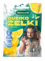 BAKALLAND KLEKS GUZIKO ŻELKI O SMAKU CYTRYNOWYM - BEZ CUKRU - 34G